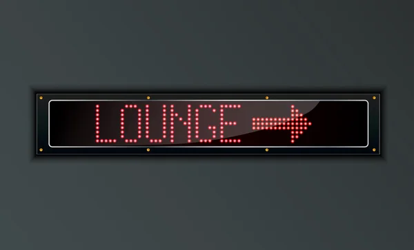 VIP Lounge arow led digital Sign — Vector de stock