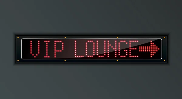 VIP Lounge arow Led ψηφιακή πινακίδα — Διανυσματικό Αρχείο