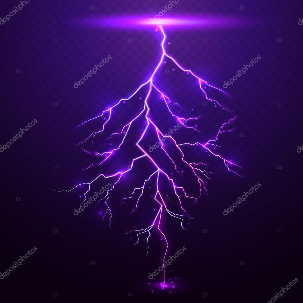 Lightning on purple background with transparency for design Stock Vector  Image by ©artnovi #98675186