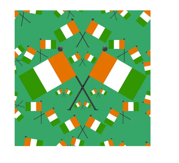 Illustration Vectorielle Motif Drapeaux Côte Ivoire Couleurs Vertes Fond — Image vectorielle