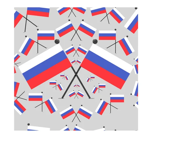 Illustrazione Vettoriale Bandiere Modello Russia Sfondo Colore — Vettoriale Stock