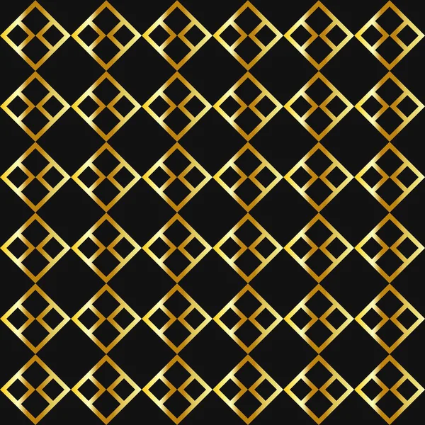Vector Illustratie Van Rechthoek Patroon Zwart Goud Kleur Achtergrond — Stockvector