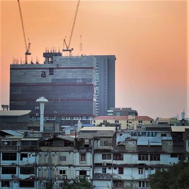 Bangkok, Tayland 'da güzel bir gün batımı