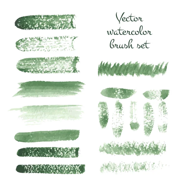 Set warna air sapuan kuas vektor - Stok Vektor