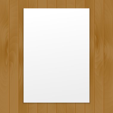 Blank template on wood background