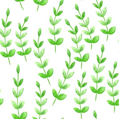 yeşil dallar ve yapraklar ile Seamless Modeli