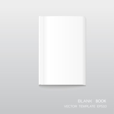 Blank book cover isolated