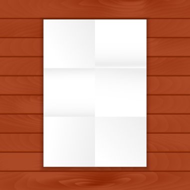 Blank template on wood background