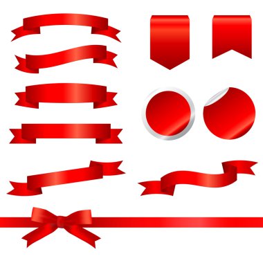 Christmas sale Ribbons Set isolated