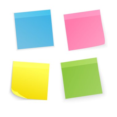 Colorful stick note set isolated