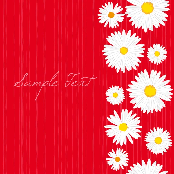 赤地の白い花 — ストックベクタ