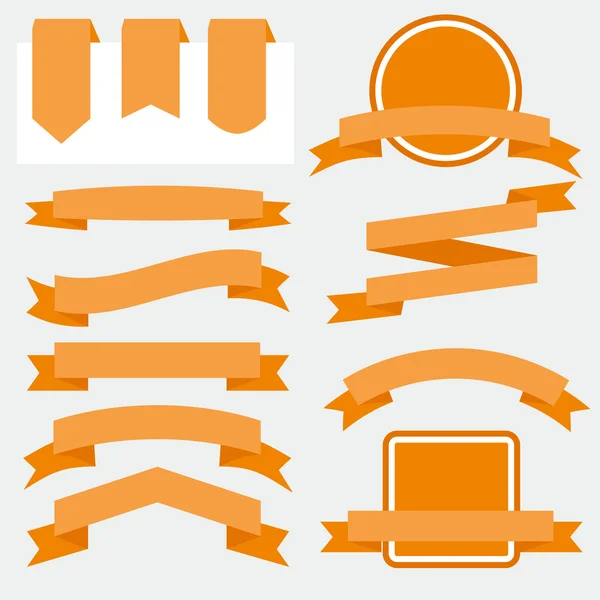 Düz turuncu kurdeleler ve rozetleri