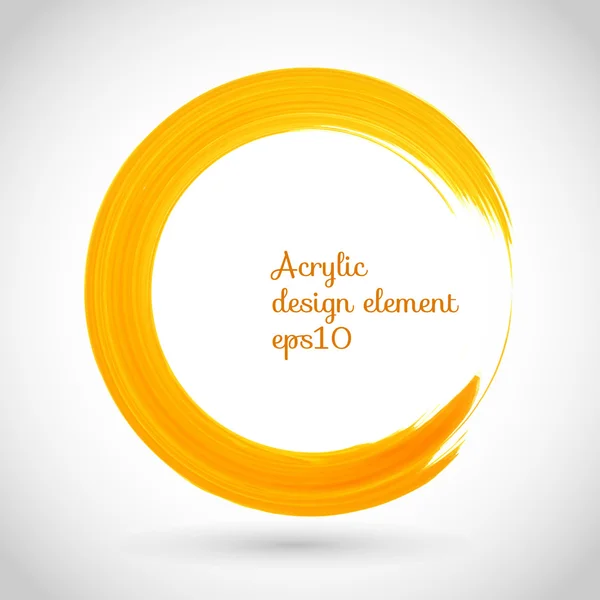 Yellow paintbrush circle — Stock Vector © amnell 76465387