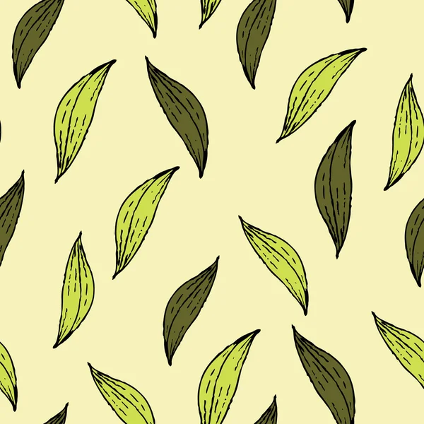 Seamless pattern with leaves — Stock Vector