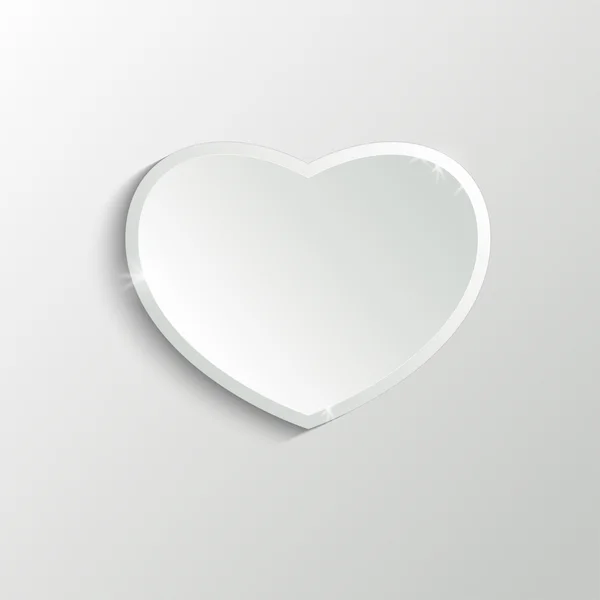 Heart icon on grey background — 图库矢量图片