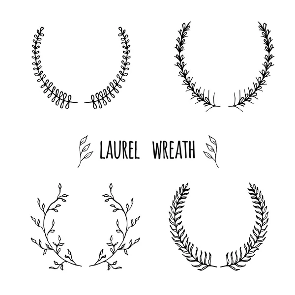 elle çizilmiş tasarım öğeleri kümesi