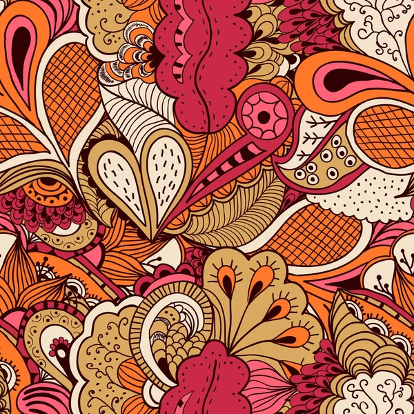 Pattern with abstract floral elements — Stockový vektor