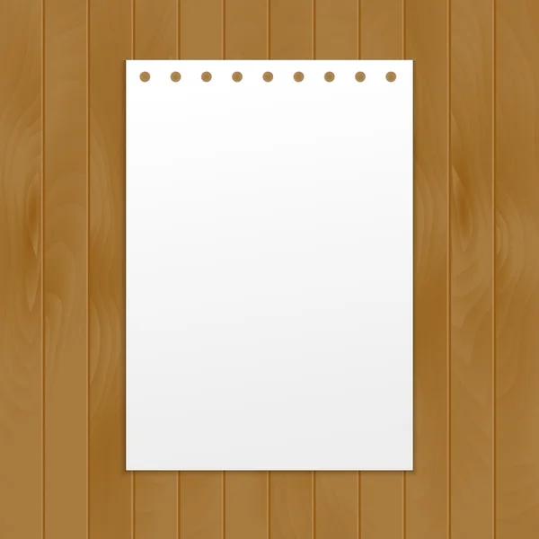 Blank template on wood background — ストックベクタ