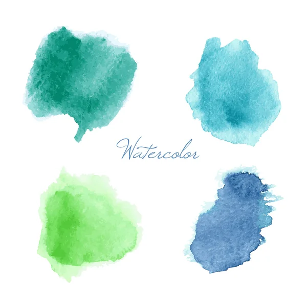 Farbenfrohe Stempel mit Aquarellfarbe — Stockvektor