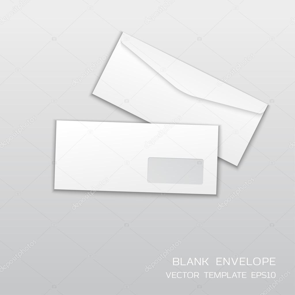 Blank envelope template isolated