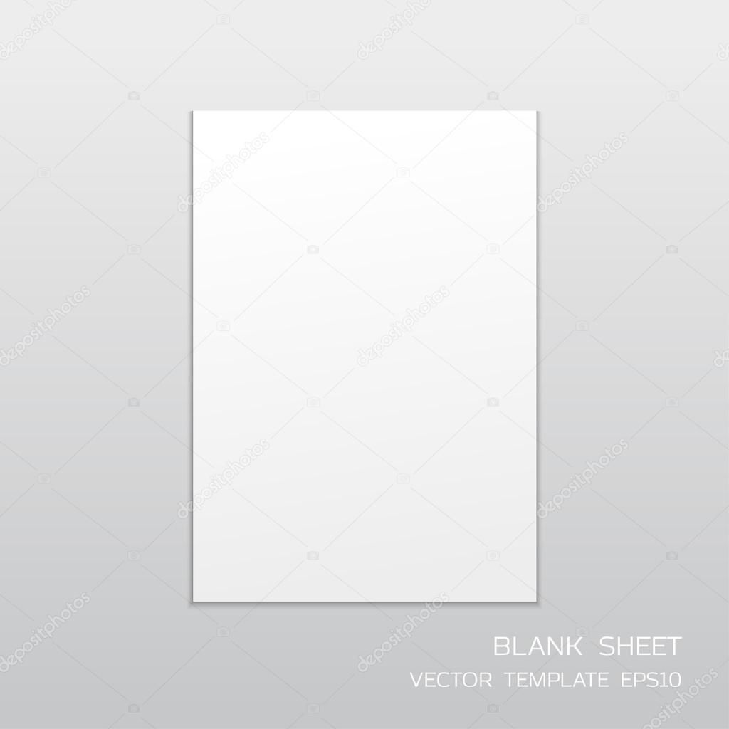 Blank paper sheet isolated
