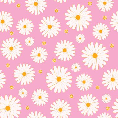 Dikişsiz papatya desen