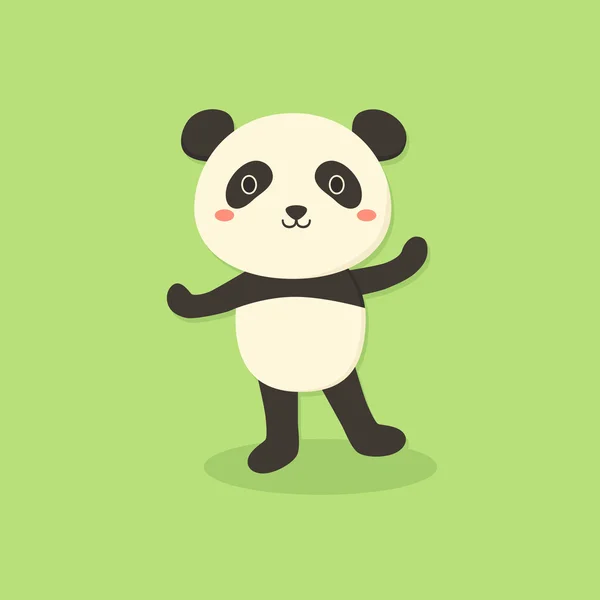 Bonito oso panda panda — Vector de stock