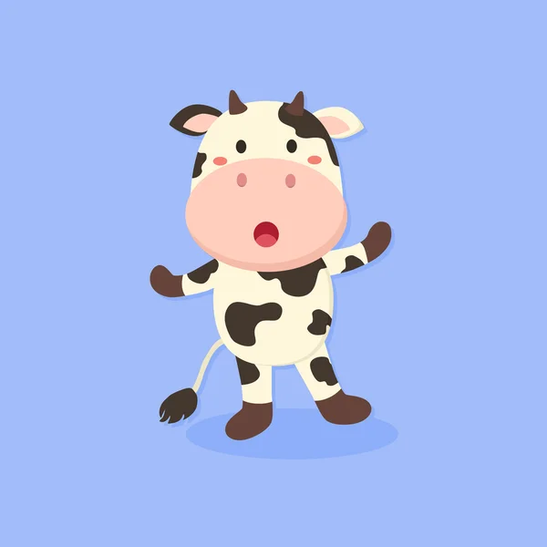 Mignon dessin animé vache — Image vectorielle