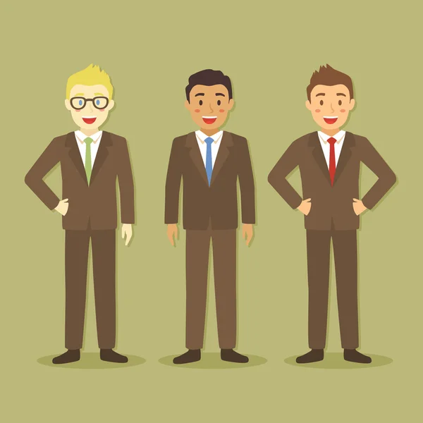 3 つの異なるスタイルのビジネスマン — ストックベクタ