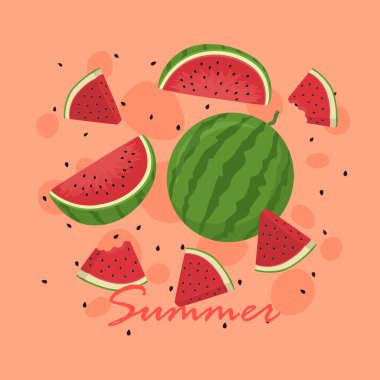 Yaz karpuz tebrik kartı
