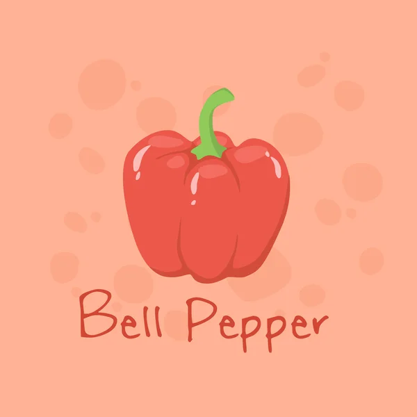 Červená paprika zeleninová — Stockový vektor