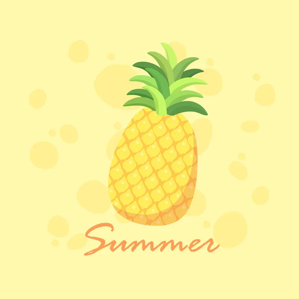Vector de fruta de piña de verano — Vector de stock