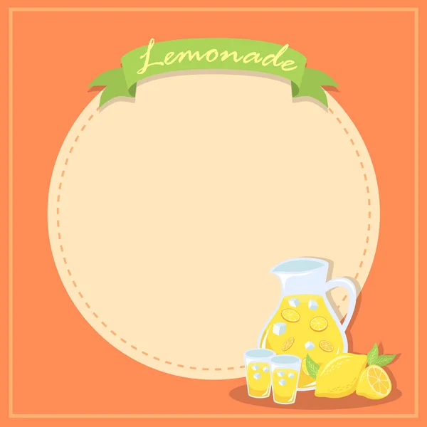 Banner de etiqueta de limonada fresca — Vector de stock