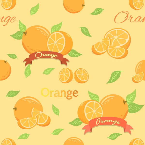 Padrão sem costura laranja — Vetor de Stock