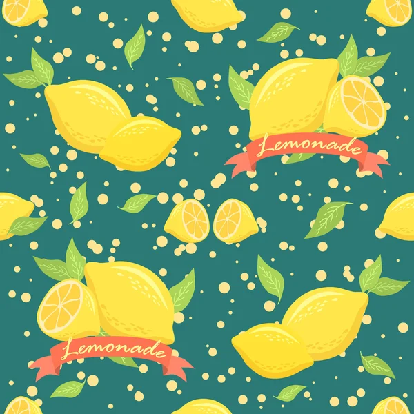 Lemonade Seamless Pattern Teal