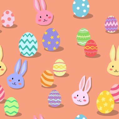 Tavşan ve Paskalya yumurtası desen