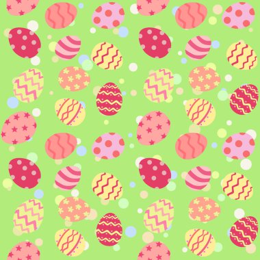 Paskalya yumurtası Seamless Modeli pembe yeşil