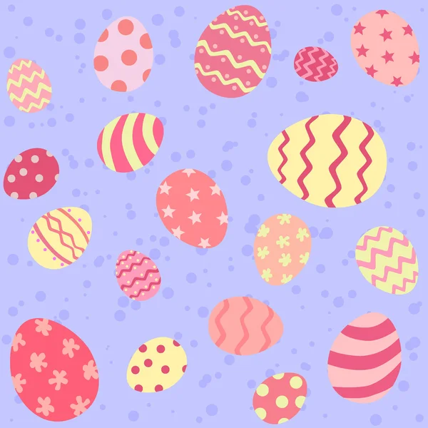 粉红色的复活节彩蛋无缝模式 — 图库矢量图片