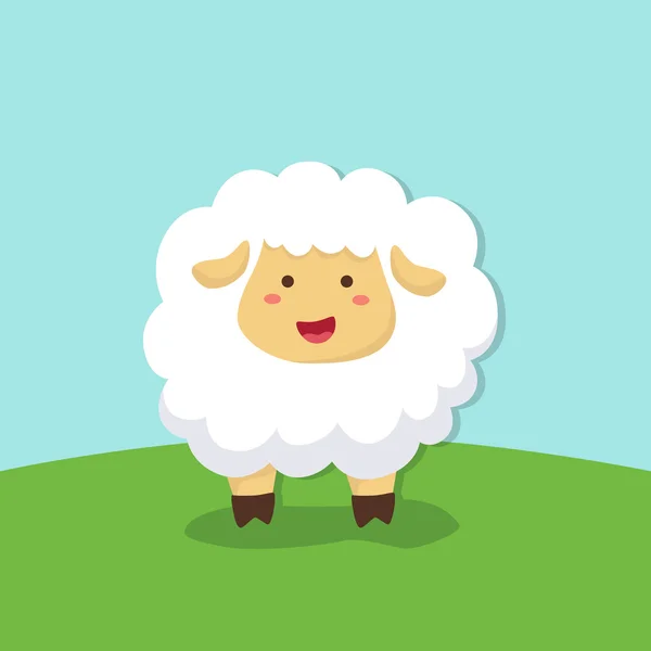 Овцы в поле — стоковый вектор