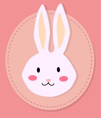 sevimli tavşan kafası çizgi film