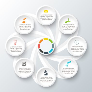 Vektör bilgi tasarım şablonu.