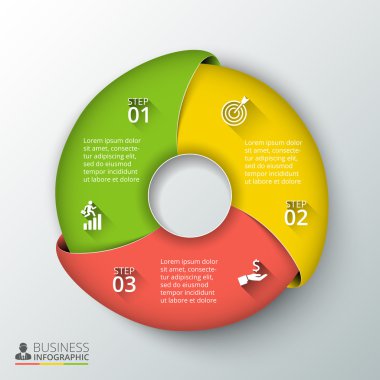 vektör daire Infographic.