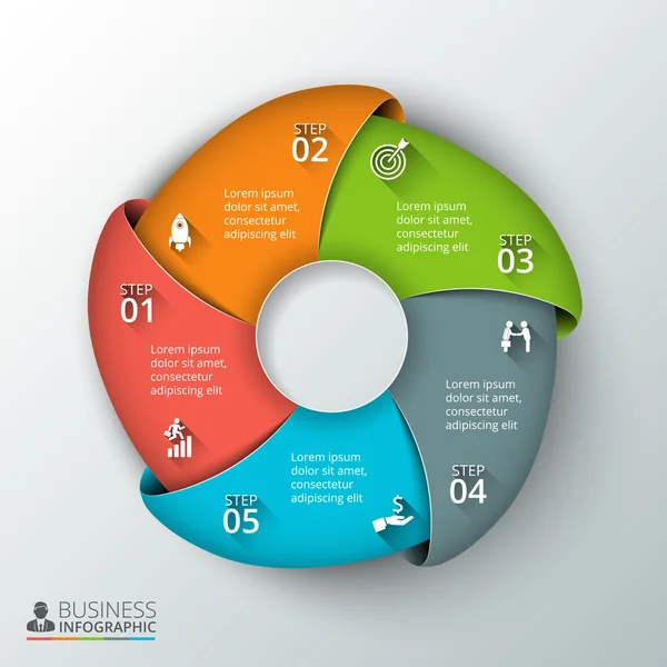 Infografica del cerchio vettoriale . — Vettoriale Stock