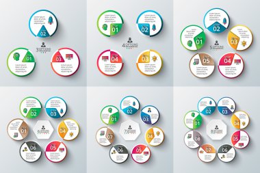 Infographic için vektör daire ögesi.