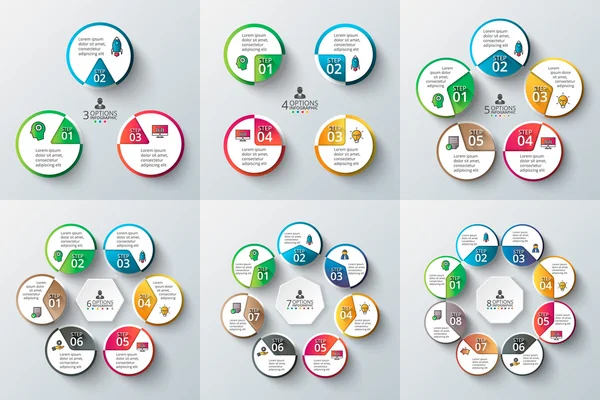 Elemen lingkaran vektor untuk infografis . - Stok Vektor