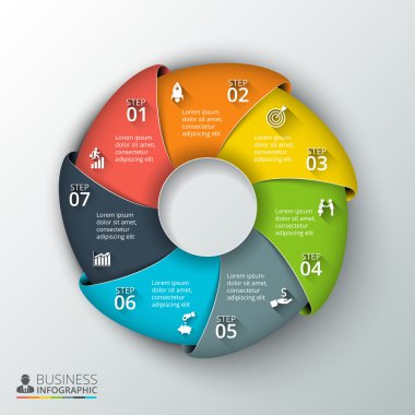 vektör daire Infographic.