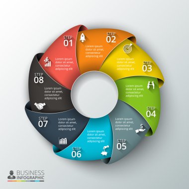 vektör daire Infographic.