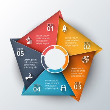 Vektör bilgi tasarım şablonu.