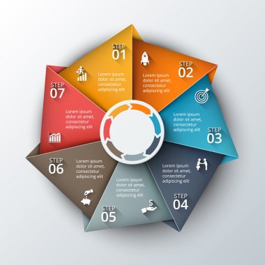 Vector infographic design template. clipart