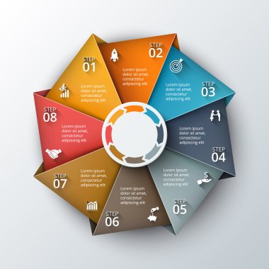 Vektör bilgi tasarım şablonu.